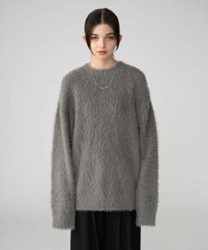 WEGO 【2025秋冬新作/ユニセックス着用ITEM/MLサイズ展開】フェザーニットプルオーバー