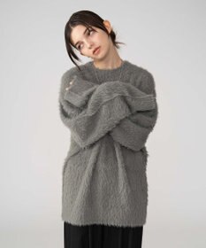 WEGO 【2025秋冬新作/ユニセックス着用ITEM/MLサイズ展開】フェザーニットプルオーバー