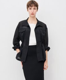 uncrave シアーオーガンジー ミリタリーブルゾン