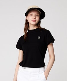 23区GOLF 【WOMEN】チュール袖 モックネックプルオーバー