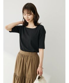 Green Parks 前後２ｗａｙリブ５分袖プルオーバー