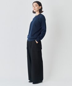 UNFILO ウールライク カーゴワイドパンツ