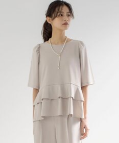 組曲 S ご好評につき追加生産【WEB限定】ジョーゼットジャージーティアード ブラウス