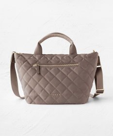 TOCCA TRACE PAVE FASTENER TOTE ナイロンキルトバッグ