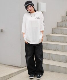 WEGO 【ユニセックス着用ITEM】アクセ付きストレートロゴT（SS）