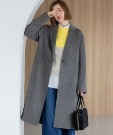 23区 ウールカシミヤビーバー チェスター コート グレー系