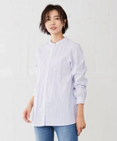 J.PRESS LADIES 【洗える】 BEZ VEGA ピンタック ストライプ ブラウス