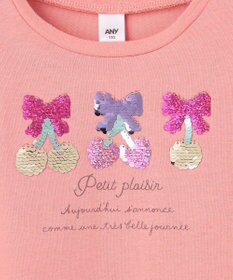 ANY KIDS 【綿100%】ドロップショルダーミラクルスパンコールTシャツ