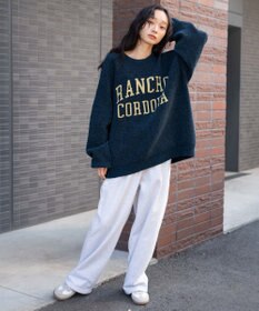 WEGO 【ユニセックス着用ITEM】ベロアモールグラフィックプルオーバー