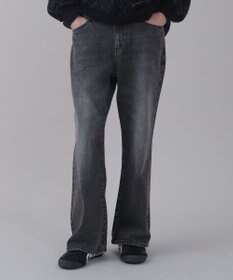 WEGO 【ユニセックス着用ITEM/ウエスト調整可】フレアデニムパンツ