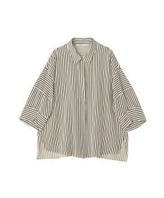 YECCA VECCA バルーン袖スキッパーシャツ