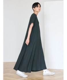 AMERICAN HOLIC 接触冷感Ｖネックリネンブレンドワンピース