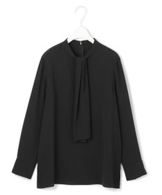 ICB 【UVケア・速乾・洗える】BackSatinAmunzen スカーフタイブラウス