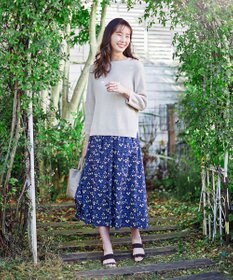 J.PRESS LADIES L 【洗える】コットン地柄 ニット