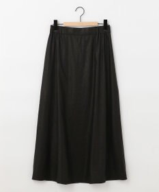 SHARE PARK LADIES 【洗える】リネンレーヨンコーティングウォッシュスカート