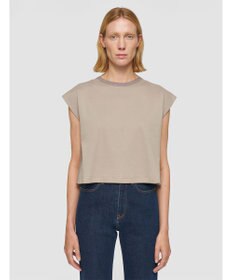 JOSEPH 【洗える】ポプリンジャージー　キャップスリーブティーシャツ