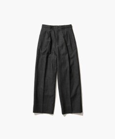 ATON LINEN WOOL TWILL | タックイージーパンツ