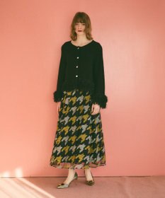 GRACE CONTINENTAL 千鳥刺繍チュールスカート