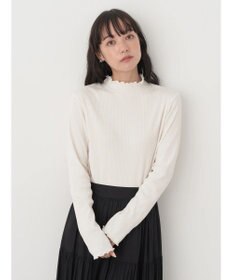 earth music&ecology チェーンリブハイネックプルオーバー