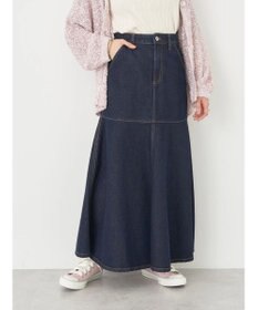 earth music&ecology ペプラムマーメイドデニムスカート