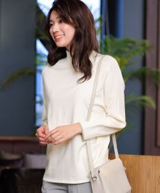 Tiaclasse 【洗える】配色ハイネックニットトップス