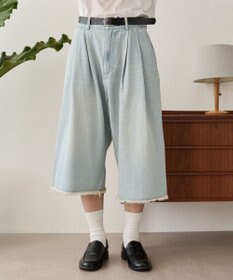 WEGO クロップドワイドデニムパンツ
