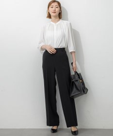 23区 L 【VERY3月号掲載/セットアップ対応】トリアセダブルジョーゼット フルレングス パンツ