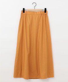 SHARE PARK LADIES 【洗える】リネンレーヨンコーティングウォッシュスカート