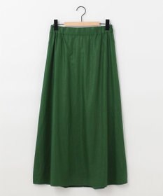 SHARE PARK LADIES 【洗える】リネンレーヨンコーティングウォッシュスカート