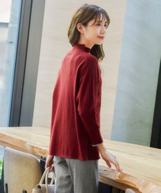 Tiaclasse 【洗える】配色ハイネックニットトップス