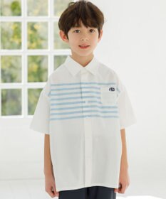 J.PRESS KIDS 【110-130cm】TCブロード パネルボーダープリント シャツ