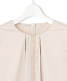 23区 S 【洗える】ブラウスライクジャージー タックディテール カットソー