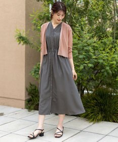 ANY SIS L 【洗える】フロントボタンギャザー ワンピース