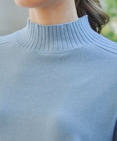 Tiaclasse L 【洗える】配色ハイネックニットトップス