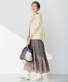 組曲 【人気商品入荷！】ダンボールジャージーバックフリル パーカー