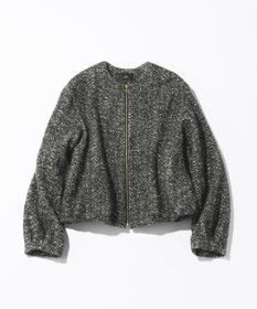 23区 S 【STORY11月掲載】BALLI ヘリンボーンツイード ノーカラー ブルゾン