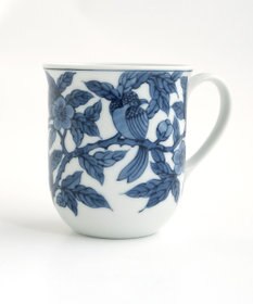 たち吉 染付花鳥マグカップ〈１個〉美濃焼