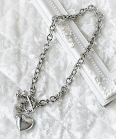 WEGO Lハートモチーフチャームネックレス