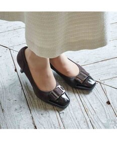 Riz raffinee <Riz raffinee>バックルモチーフコンビパンプス