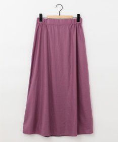 SHARE PARK LADIES 【洗える】リネンレーヨンコーティングウォッシュスカート