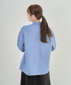 Green Parks 配色リブニットドッキング裏起毛プルオーバ