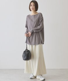 AMERICAN HOLIC 【選べる丈】ヘンリーネックワッフルメロープルオーバー