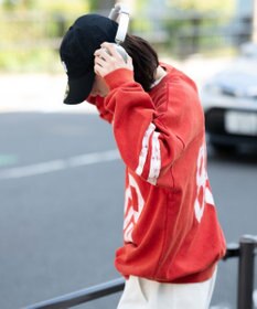 WEGO 【ユニセックス着用ITEM】ケミカルウォッシュナンバリングプルオーバー