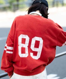 WEGO 【ユニセックス着用ITEM】ケミカルウォッシュナンバリングプルオーバー