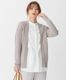 自由区 【洗える】ウールミックス ミドル丈カーディガン