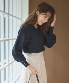 Feroux 【洗える】Vネック プルオーバー ニット