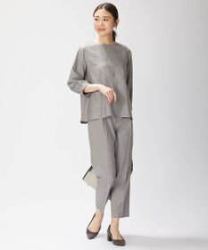 J.PRESS LADIES 【洗える・UVケア・速乾】OXIJEWELストレッチ テーパード パンツ