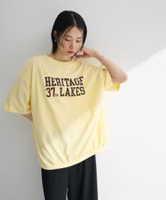 Green Parks カレッジロゴ刺繍５分袖チュニック