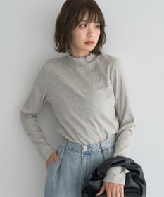 earth music&ecology ラメテレコハイネックプルオーバー