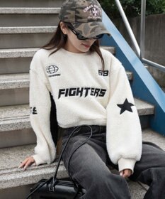 WEGO スポーツグラフィックボアショートプルオーバー